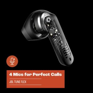 JBL Tune Flex - True Wireless Noise Cancelling Earbuds (Black), Small - Image 7