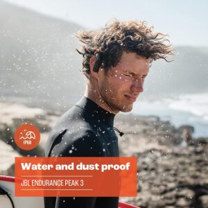 JBL Endurance Peak 3 - Dust and Water Proof (IP68) True Wireless Active Earbuds, JBL Pure Bass Sound, Up to 50 Total Hours of Playback with Speed Charge, Ambient Aware & Talk Thru (Black) - Image 4