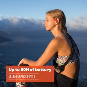 JBL Endurance Peak 3 - Dust and Water Proof (IP68) True Wireless Active Earbuds, JBL Pure Bass Sound, Up to 50 Total Hours of Playback with Speed Charge, Ambient Aware & Talk Thru (Black) - Image 3