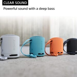 Sony SRS-XB100 Wireless Bluetooth Portable Lightweight Super-Compact Travel Speaker, Durable IP67 Waterproof & Dustproof Shower Speaker, 16 Hour Battery, Versatile Strap, & Hands-free Calling, Black - Image 7