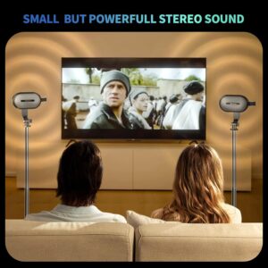 SOWO Wireless Dual Bluetooth Speakers Set, Adjustable Stands 2Pcs, High-Fidelity Stereo Sound, Smart Pairing Sync, Surround Sound with Portable Lightweight Case for Home, Travel, Party, Birthday - Image 7