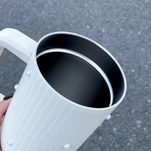 1pc 1200ml large-capacity double-drink stainless steel vacuum insulated cup with handle, pearl car cup, outdoor camping - Image 5