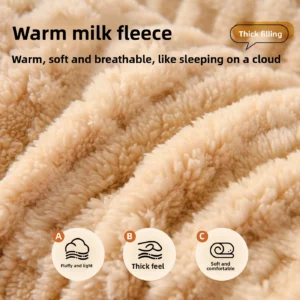 1pc Luxury Milk Velvet Mattress Pad,Warmth Winter Cold Protection Ultra Soft Comfortable Thickened Quilted Bed Protector Cover - Image 3
