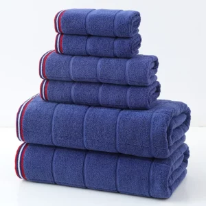 6PCS Cotton Thickened Bath Towel Set 2Large Bath Towels 2Hand Towels 2Washcloth Soft Luxury Family Bathroom Hotel Spa Adults Kid - Image 3