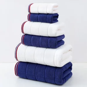 6PCS Cotton Thickened Bath Towel Set 2Large Bath Towels 2Hand Towels 2Washcloth Soft Luxury Family Bathroom Hotel Spa Adults Kid - Image 5