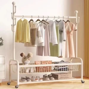 Gold Heavy Duty Garment Rack, Sturdy Standing Clothes Hanger with Thick Frame for Home, Dorm Room, Bedroom & Living Room Storage - Image 8