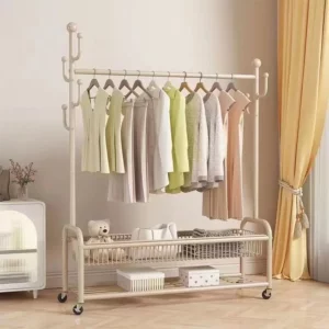 Gold Heavy Duty Garment Rack, Sturdy Standing Clothes Hanger with Thick Frame for Home, Dorm Room, Bedroom & Living Room Storage - Image 7