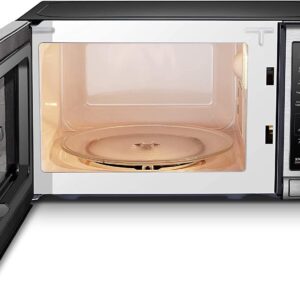 BLACK+DECKER EM720CB7 Digital Microwave Oven with Turntable Push-Button Door, Child Safety Lock, 700W, Stainless Steel, 0.7 Cu.ft - Image 3