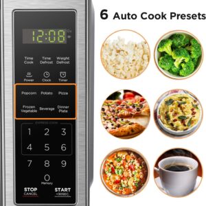 BLACK+DECKER EM720CB7 Digital Microwave Oven with Turntable Push-Button Door, Child Safety Lock, 700W, Stainless Steel, 0.7 Cu.ft - Image 8