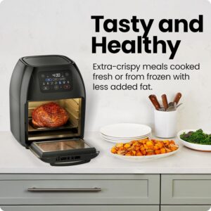 CHEFMAN Multifunctional Digital Air Fryer+ Rotisserie, Dehydrator, Convection Oven, 17 Touch Screen Presets Fry, Roast, Dehydrate, Bake, XL 10L Family Size, Auto Shutoff, Large Easy-View Window, Black - Image 7