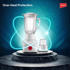 Impex 2 in 1 Powerful Blender 650W with Mixer Grinder, 1.8L Blender Jar,50g Grinding Jar, Juice Maker, 2 Speed Settings with Pulse Control, Motor Overheat Protection, 220-240V, Durable Design 1.8 L 650 W BL 3509 White - Image 3