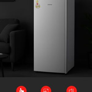 GEEPAS 220L Gross/ 173L Gross Capacity, Defrost Single Door Refrigerator- GRF2050SPE/ Quick Cooling, Low Noise, Easy Cleaning/ with Recessed Handle and Glass Shelves, Perfect for Small Spaces, Apartments, etc 50 W GRF2050SPE Silver - Image 3