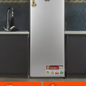 GEEPAS 220L Gross/ 173L Gross Capacity, Defrost Single Door Refrigerator- GRF2050SPE/ Quick Cooling, Low Noise, Easy Cleaning/ with Recessed Handle and Glass Shelves, Perfect for Small Spaces, Apartments, etc 50 W GRF2050SPE Silver - Image 4