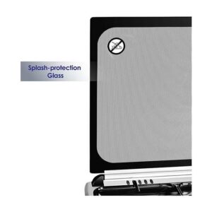 SUPER GENERAL 4 Burner Gas Grill Oven 60 x 60 cm ,Full-Safety, Stainless-Steel Cooker, Gas Oven With Rotisserie, Automatic Ignition SGC6470MSFS Black/Silver - Image 4