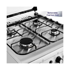 SUPER GENERAL 4 Burner Gas Grill Oven 60 x 60 cm ,Full-Safety, Stainless-Steel Cooker, Gas Oven With Rotisserie, Automatic Ignition SGC6470MSFS Black/Silver - Image 5