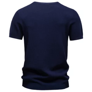 AIOPESON Ice Silk Solid Color T-Shirt Male O-Neck Short Sleeve Cool Breathable Silky Smooth Outdoor Daily T-Shirts for Men - Image 7