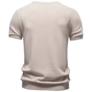 AIOPESON Ice Silk Solid Color T-Shirt Male O-Neck Short Sleeve Cool Breathable Silky Smooth Outdoor Daily T-Shirts for Men - Image 6