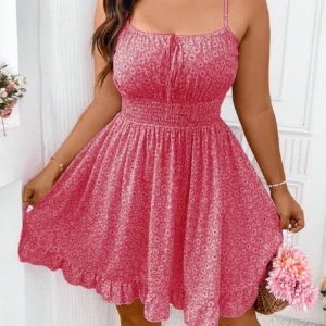 Ladies plus Size Printed Maxi Dress Casual Half length Skirt Versatile No-ironing Required Elegant Outerwear - Image 7