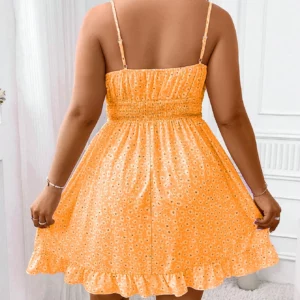 Ladies plus Size Printed Maxi Dress Casual Half length Skirt Versatile No-ironing Required Elegant Outerwear - Image 3