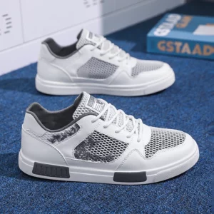 Plus Size Men's Lightweight Breathable Mesh Sneakers Casual Walking Shoes Men Fashion Skate Shoes for Daily Wear - Image 2