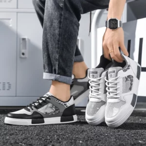 Plus Size Men's Lightweight Breathable Mesh Sneakers Casual Walking Shoes Men Fashion Skate Shoes for Daily Wear - Image 6