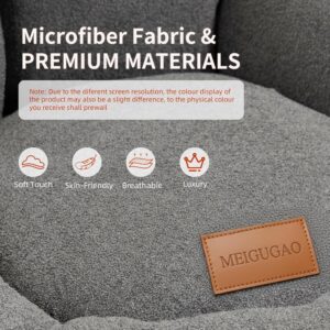 Bean Bag Chairs, Gaint Bean Bag Couch with Memory Foam for Adults and Kids, Microfiber Upholstered Sofa with Ottoman, Comfy Lazy Bean Bag Reading Chair for Living Room - Image 5