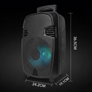 Karaoke Machine, Portable Karaoke Bluetooth 8" Speaker Microphone Set, TWS, FM Radio, USB TF Playback, Mic Input, Rechargeable Battery, Party, Home Theater, Outdoor Events, Stage Performances, KTV - Image 2