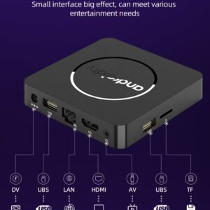 SYXUMLKLS Android 14.0 TV Box, Dual Wi-Fi + Bluetooth, with Voice Bluetooth Remote - Image 2