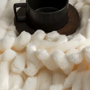 Striped Bed Blanket King Queen Size Home Fleece Throw Blanket for Couch, Fuzzy Blankets for All Season, Shaggy Blanket Gift - Image 3