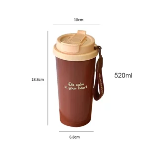 Luxury Thermal Coffee Cups Ceramic Tumbler Portable Water Bottle With Straw Stainless Steel Tea Thermos Bottle Women Men Gift - Image 6