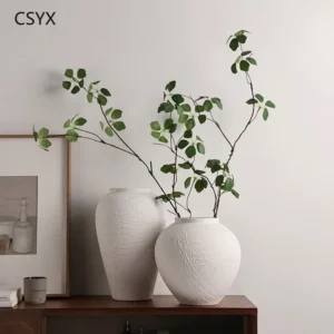 Texture Stone Grain Ceramic Vase - Premium Home Decor for Living Room Flower Arrangement, TV Cabinet & Hotel Ornament Display - Image 2