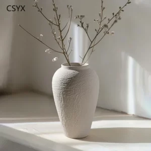 Texture Stone Grain Ceramic Vase - Premium Home Decor for Living Room Flower Arrangement, TV Cabinet & Hotel Ornament Display - Image 3