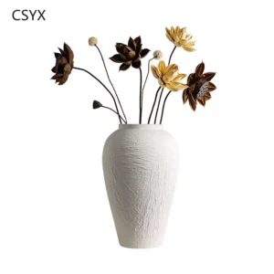 Texture Stone Grain Ceramic Vase - Premium Home Decor for Living Room Flower Arrangement, TV Cabinet & Hotel Ornament Display - Image 4