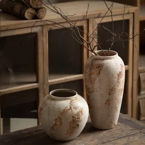 Elegant Retro White Speckled Ceramic Flower Pot - Exquisite Design Creates an Elegant Atmosphere, Suitable for Various Flowers, Unique Speckled Texture Adds Classical Beauty, Perfect for Decorating Home or Office Spaces - Image 2