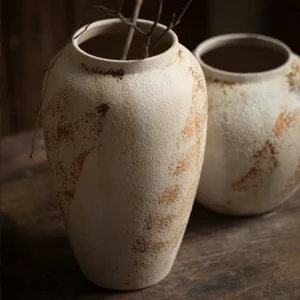 Elegant Retro White Speckled Ceramic Flower Pot - Exquisite Design Creates an Elegant Atmosphere, Suitable for Various Flowers, Unique Speckled Texture Adds Classical Beauty, Perfect for Decorating Home or Office Spaces - Image 3