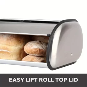 Stainless Steel Bread Box With Large Storage Ventilated Dighesign Dustproof Lid And Easy Cleaning For Fresh Baked Storage - Image 8