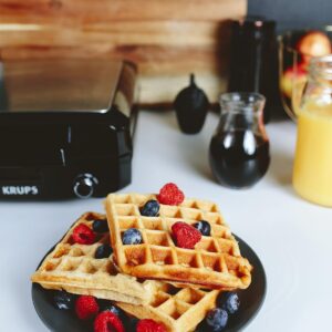 KRUPS 4-Slice Belgian Waffle Maker: Stainless Steel, 5 Browning Levels, Audible Ready Beep, Removable Plates, 1200W, Silver/Black, Large Waffle Maker Family Size, Great for Family Breakfasts - Image 7