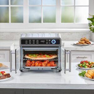 BLACK+DECKER Crisp 'N Bake Air Fryer Toaster Oven Combo, 12 in 1 Countertop Convection Oven Cooks Food Fast, Fits a Whole Pizza or 6 Toast Slices, French Doors with Stainless Steel Finish - Image 8
