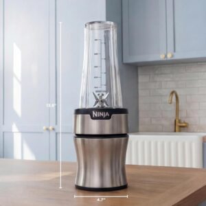 Ninja BN301 Nutri-Blender Plus Compact Personal Blender, 900-Peak-Watt Motor, Frozen Drinks, Smoothies, Sauces & More, (3) 20 oz. To-Go Cups, (2) Spout-Lids (1) Storage-Lid, Dishwasher Safe, Silver - Image 7