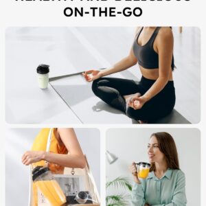Sangcon 1000W Smoothie Blender for Kitchen, Blenders for Smoothies with (3) Cups (2) Spout Covers (1) Storage Cap (1) To-Go Cap, Portable Blender for Shakes, Ice Crushing, Frozen Drinks, Spices - Image 3