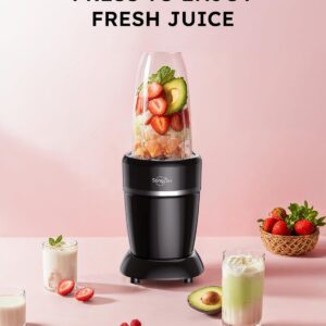 Sangcon 1000W Smoothie Blender for Kitchen, Blenders for Smoothies with (3) Cups (2) Spout Covers (1) Storage Cap (1) To-Go Cap, Portable Blender for Shakes, Ice Crushing, Frozen Drinks, Spices - Image 8