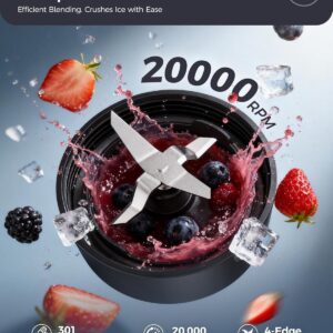 iCucina Smoothie Blender, Personal Blender for Shakes and Smoothies, 700W Pulse Technology Single Serve Blenders with 2 x 28oz Protable Cups for Ice Crush, Frozen Fruit Drinks - Image 7