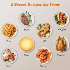 12QT Large Dual Basket Air Fryer with Viewing Window and 50pcs Paper Liners, 10-in-1 Digital Touchscreen Double Zone Air Fryers, SyncCook to Bake,Roast,Reheat,Broil, Nonstick Dishwasher Safe - Image 3