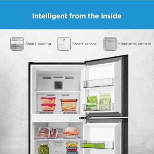 Midea 390L Gross & 262L Net Double Door Refrigerator With Multi-Air Flow Technology, Equipped With Smart Sensor, Inverter Quattro, Active-C Fresh Technology & Smart Cooling MDRT390MTE28AE Jazz Black - Image 3