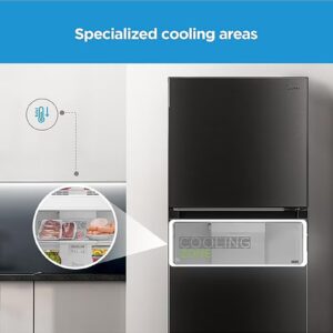 Midea 390L Gross & 262L Net Double Door Refrigerator With Multi-Air Flow Technology, Equipped With Smart Sensor, Inverter Quattro, Active-C Fresh Technology & Smart Cooling MDRT390MTE28AE Jazz Black - Image 4