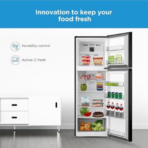 Midea 390L Gross & 262L Net Double Door Refrigerator With Multi-Air Flow Technology, Equipped With Smart Sensor, Inverter Quattro, Active-C Fresh Technology & Smart Cooling MDRT390MTE28AE Jazz Black - Image 5