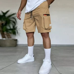 CHUJIE Men's Summer Lightweight Casual Athletic Cargo Shorts Outdoor Big Size Multi-Pocket Beach Shorts - Image 3
