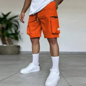 CHUJIE Men's Summer Lightweight Casual Athletic Cargo Shorts Outdoor Big Size Multi-Pocket Beach Shorts - Image 4