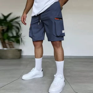 CHUJIE Men's Summer Lightweight Casual Athletic Cargo Shorts Outdoor Big Size Multi-Pocket Beach Shorts - Image 5
