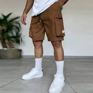 CHUJIE Men's Summer Lightweight Casual Athletic Cargo Shorts Outdoor Big Size Multi-Pocket Beach Shorts - Image 6